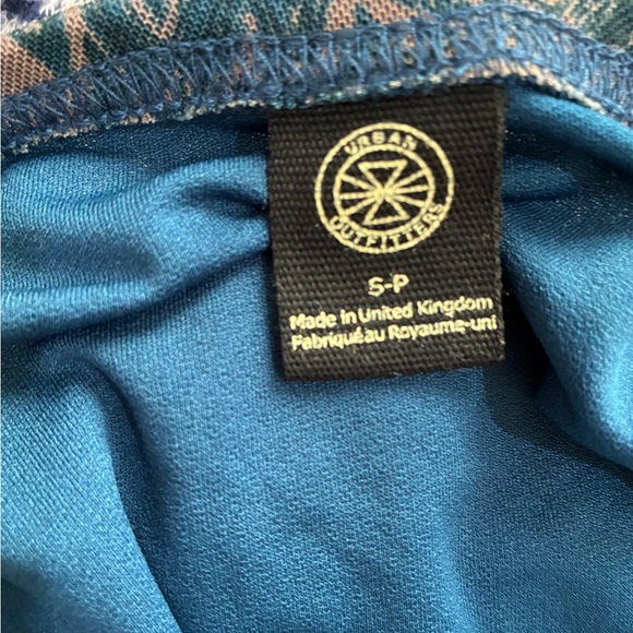 Urban Outfitters Teal and Brown Strapless Dress - Picture 4 of 4